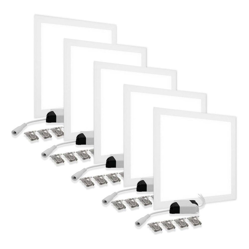Kit 5 Painel Plafon Led Embutir 45W 60X60 Quadrado 6500K
