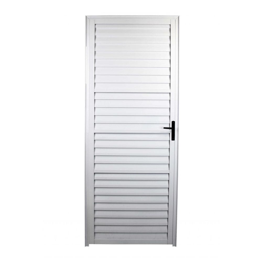 Porta palheta 2,10x90 lado ESQUERDO no alumínio branco