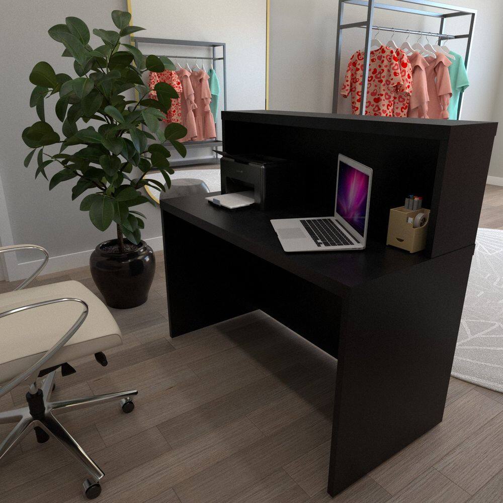 Balcão de Atendimento para Recepção - 120cm de Largura Preto