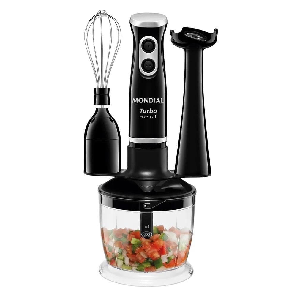 Mixer 350W Turbo 3 em 1 M-14 220V, Preto