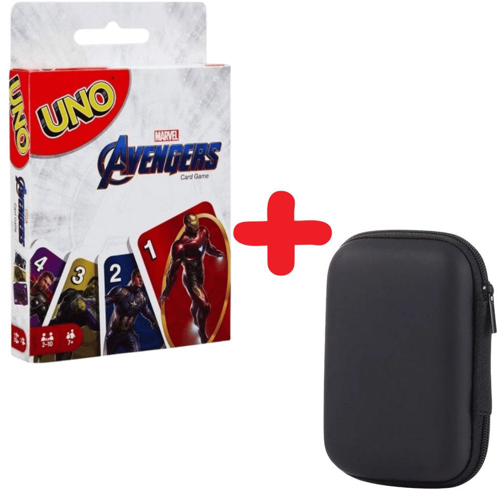 Kit Case + Jogo de Cartas UNO - Vingadores (Avenrgers)