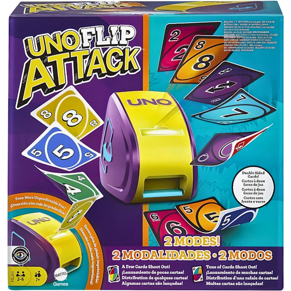 Jogo Uno Flip Attack Atirador De Cartas HXT54 Mattel