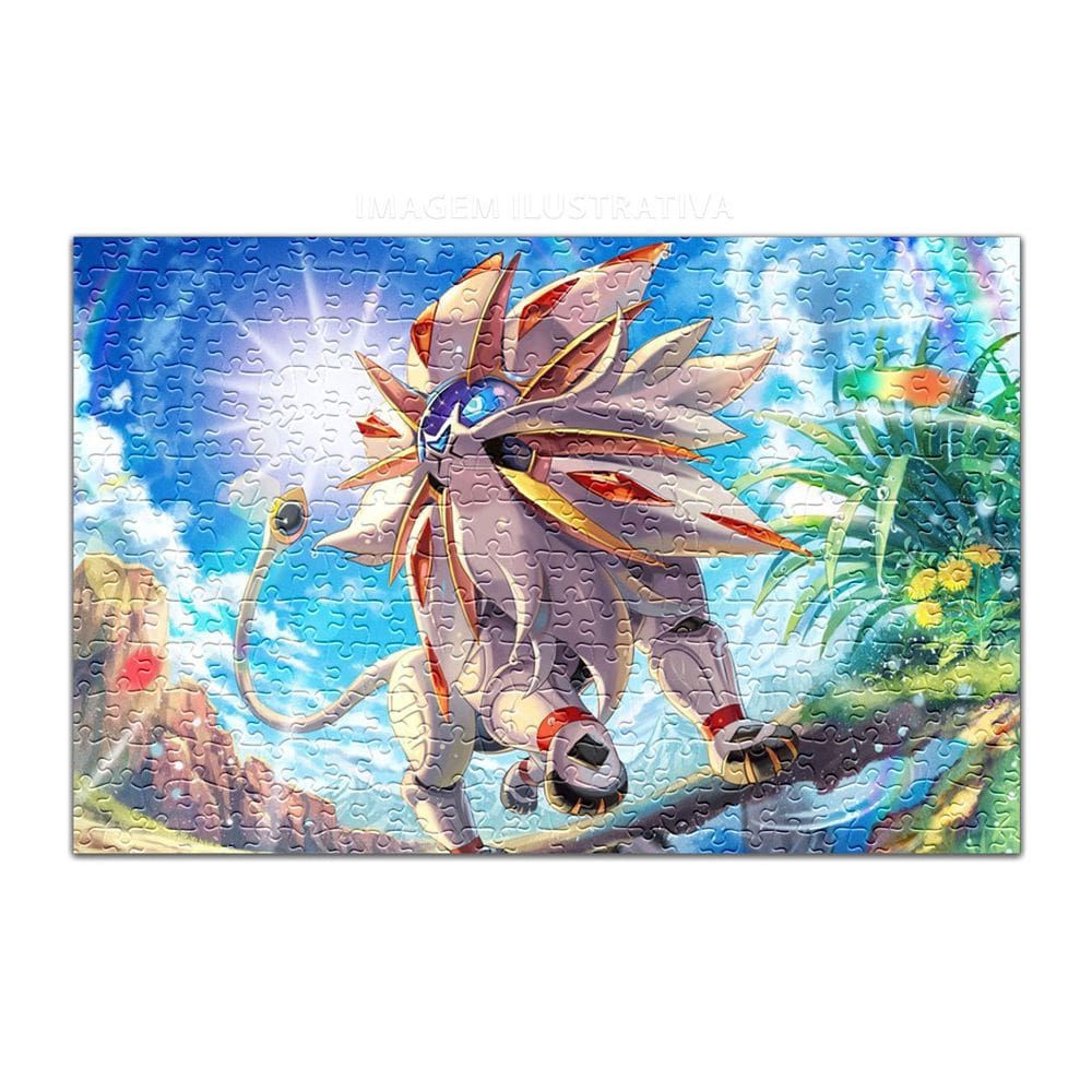 Quebra Cabeça Personalizado Pokemon Lendario Solgaleo 48 Pçs