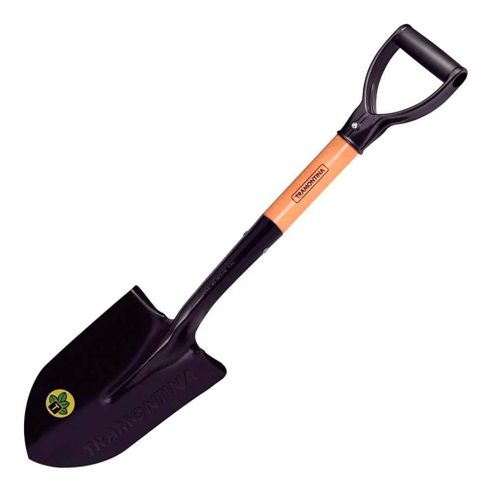 Pá de Bico Pequena em Aço com Empunhadura Plástica Reta com Cabo 45 cm - Tramontina 77498404