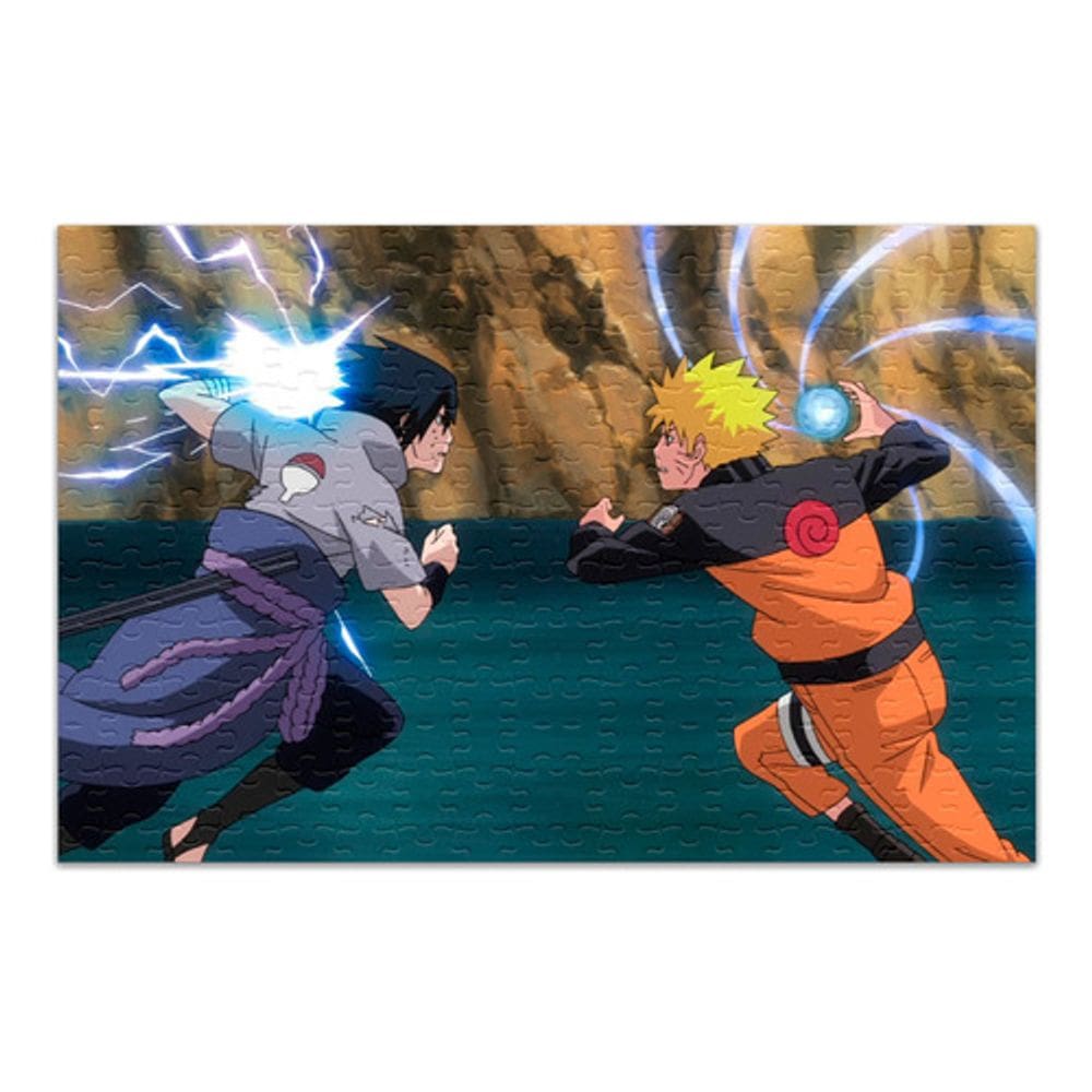 Quebra-cabeça Personalizado Naruto Vs Sasuke 48 Peças