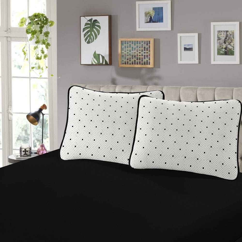Jogo Cama Queen SBX Rubi Malha Milão Preto