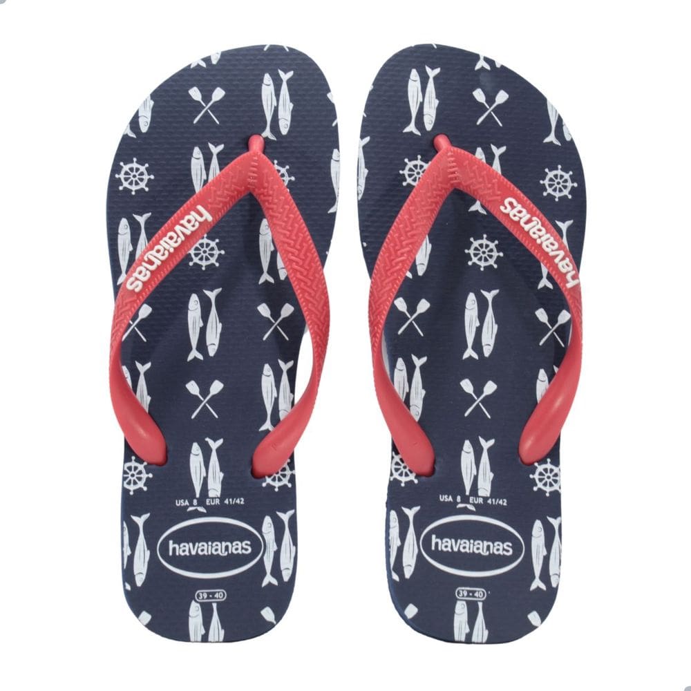 Chinelo Havaianas Masculino Top Nautical Azul marinho