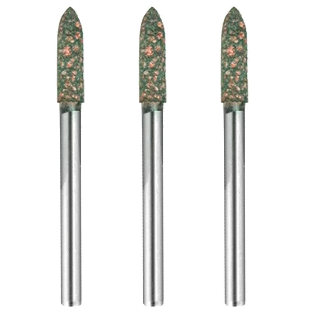 Kit 3 Ponta Montada 4Mm Cônica Borracha Gergelim Retifica