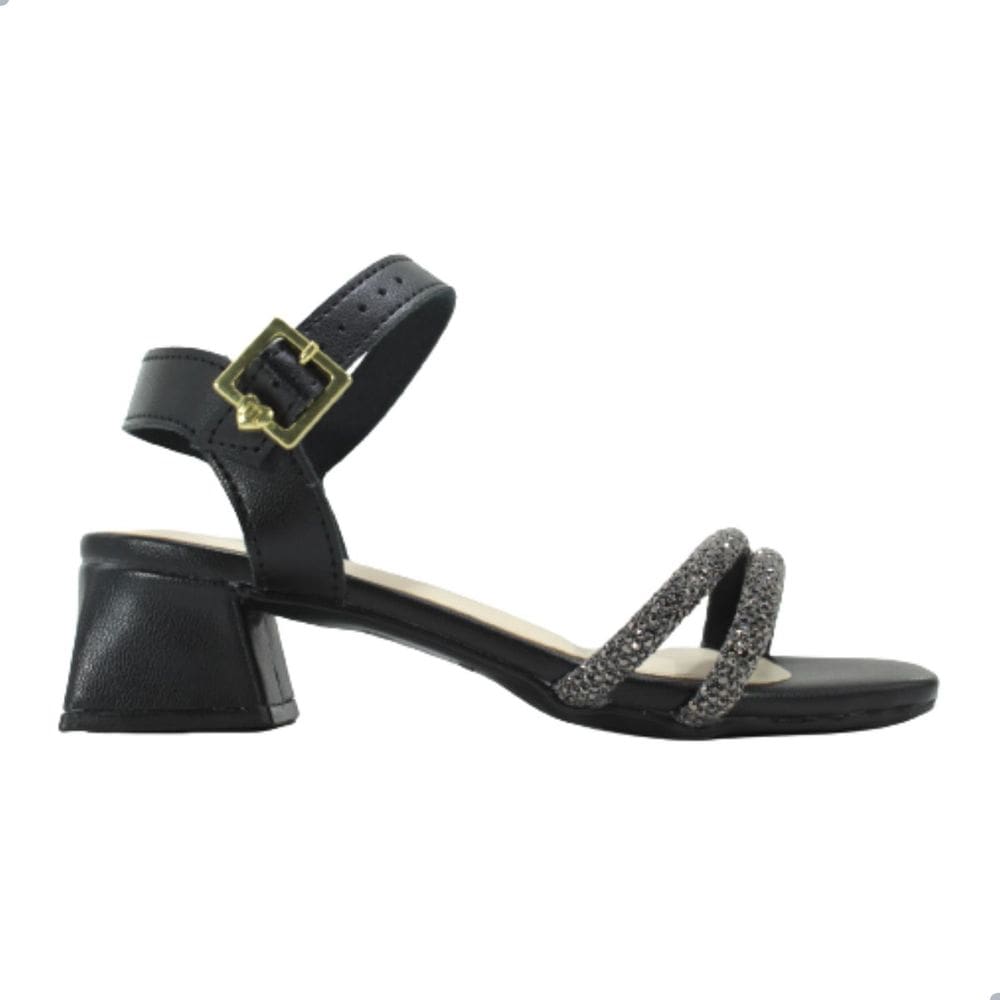 Sandália Molekinha Strass Black Diamond