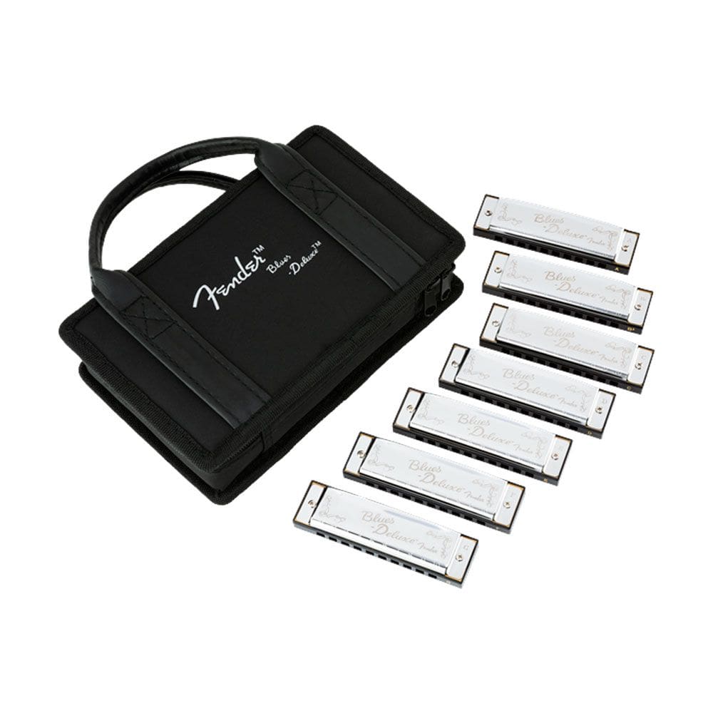Gaitas Fender Blues Deluxe Kit com 7 com Estojo