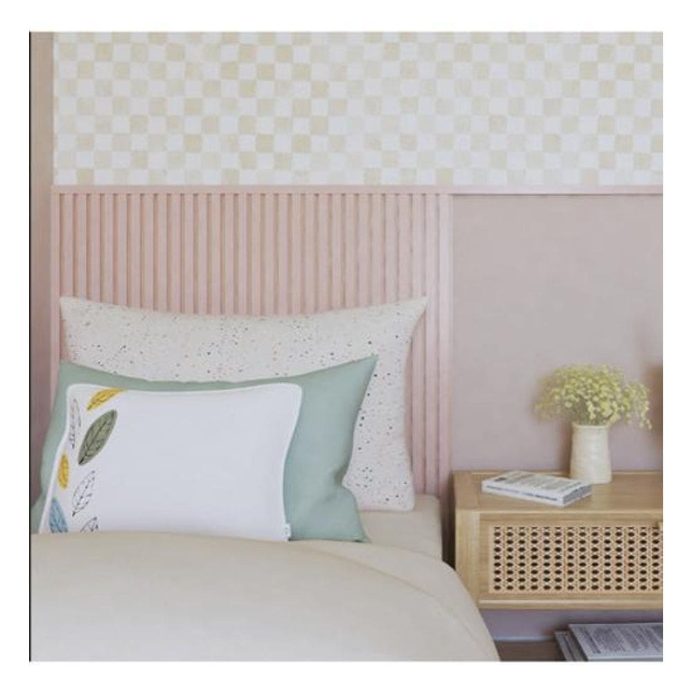 Painel Ripado Cabeceira Quarto Cama Solteiro - Play Rosa