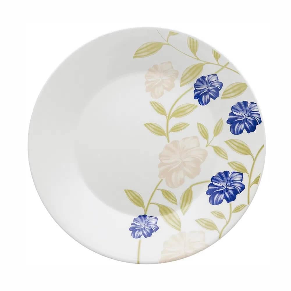 Prato Raso Porcelana Azul Perfeito 26Cm 1 Peça Oxford