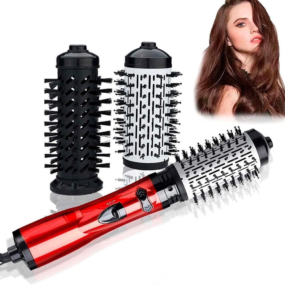 Escova Rotativa 2 Em 1 Alisadora Cabelo Lindo Beleza