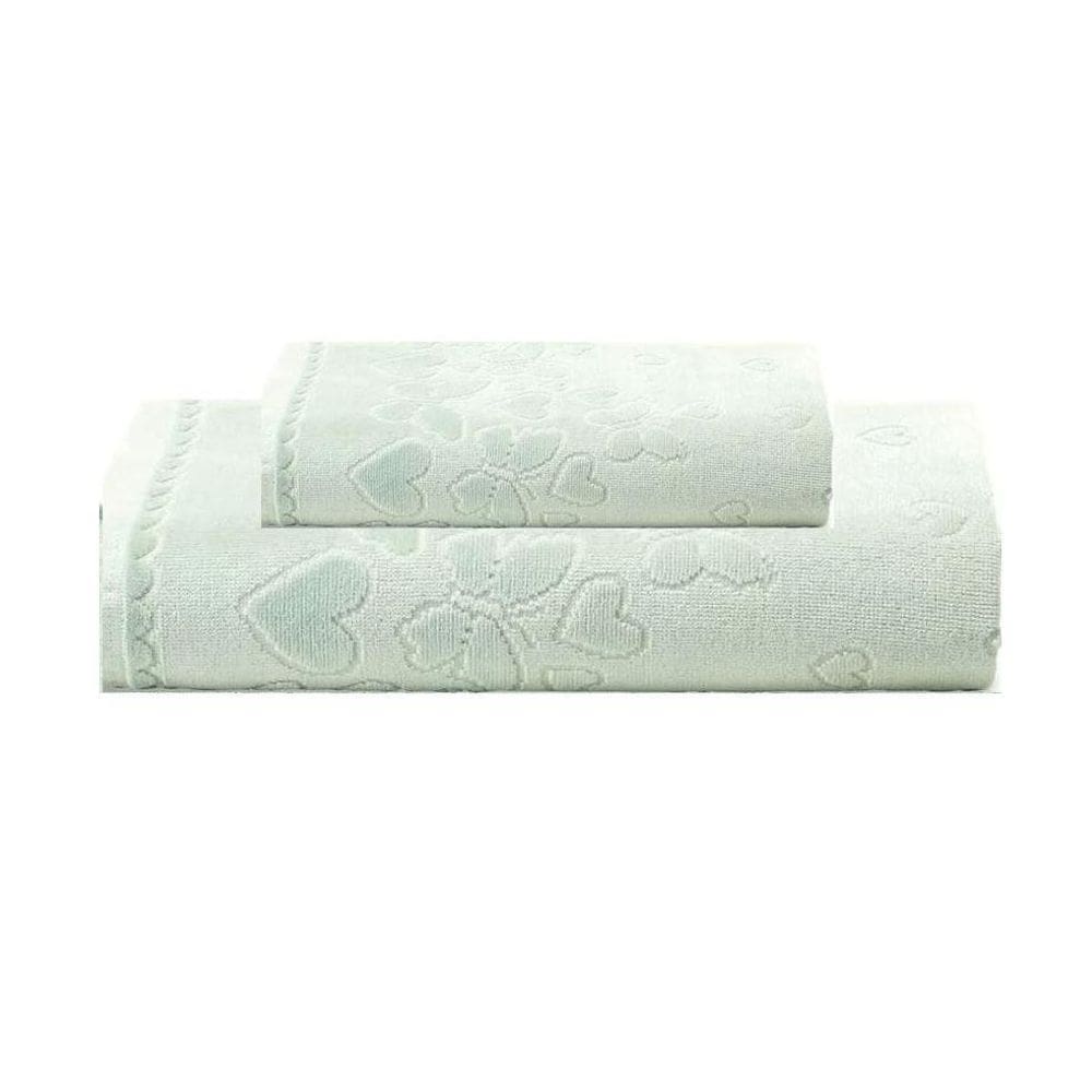 Kit Toalha Banho E Rosto 2 Pçs Velour Romance Dohler