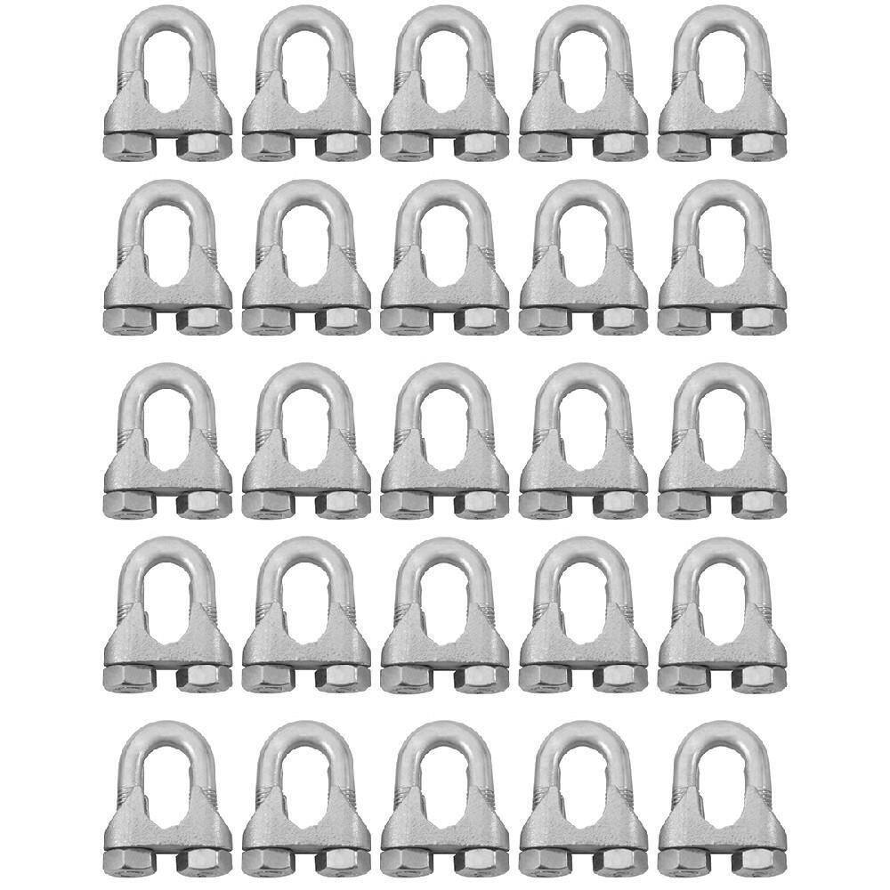 Clips Grampo Para Cabo De Aço 5/16 1,0004 25 Unidades - Nord