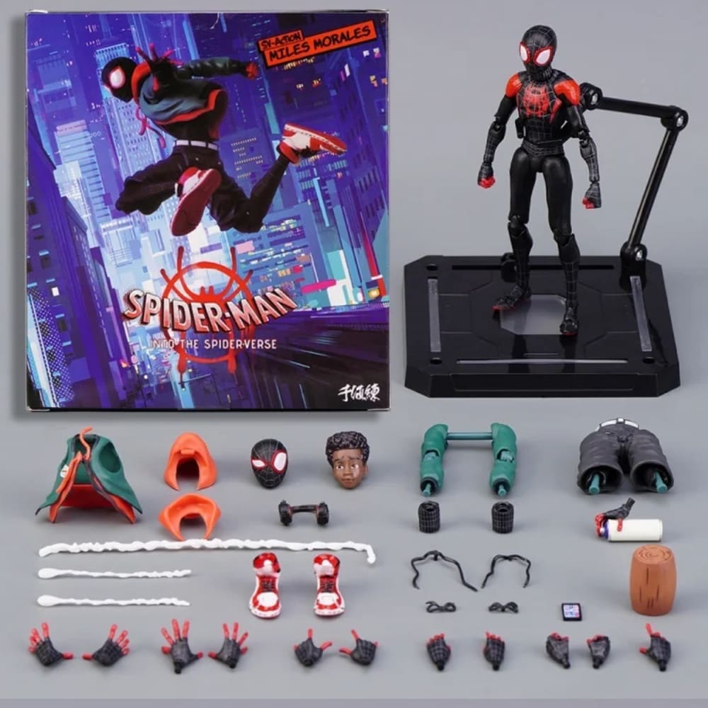 Boneco Premium Marvel - Homem Aranha Miles Morales 14cm Articulado com acessorios Action Figure