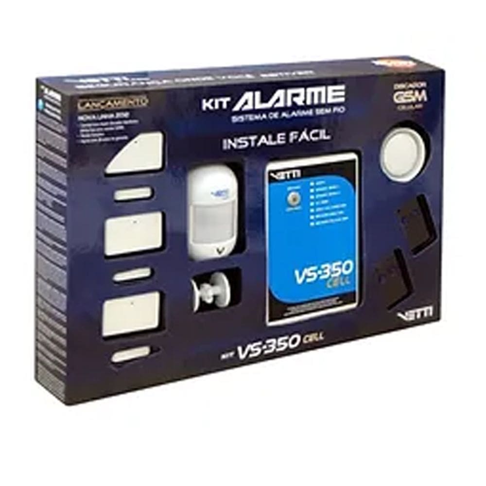 Kit Alarme Vetti Security Vs350 Cell, Branco Bivolt