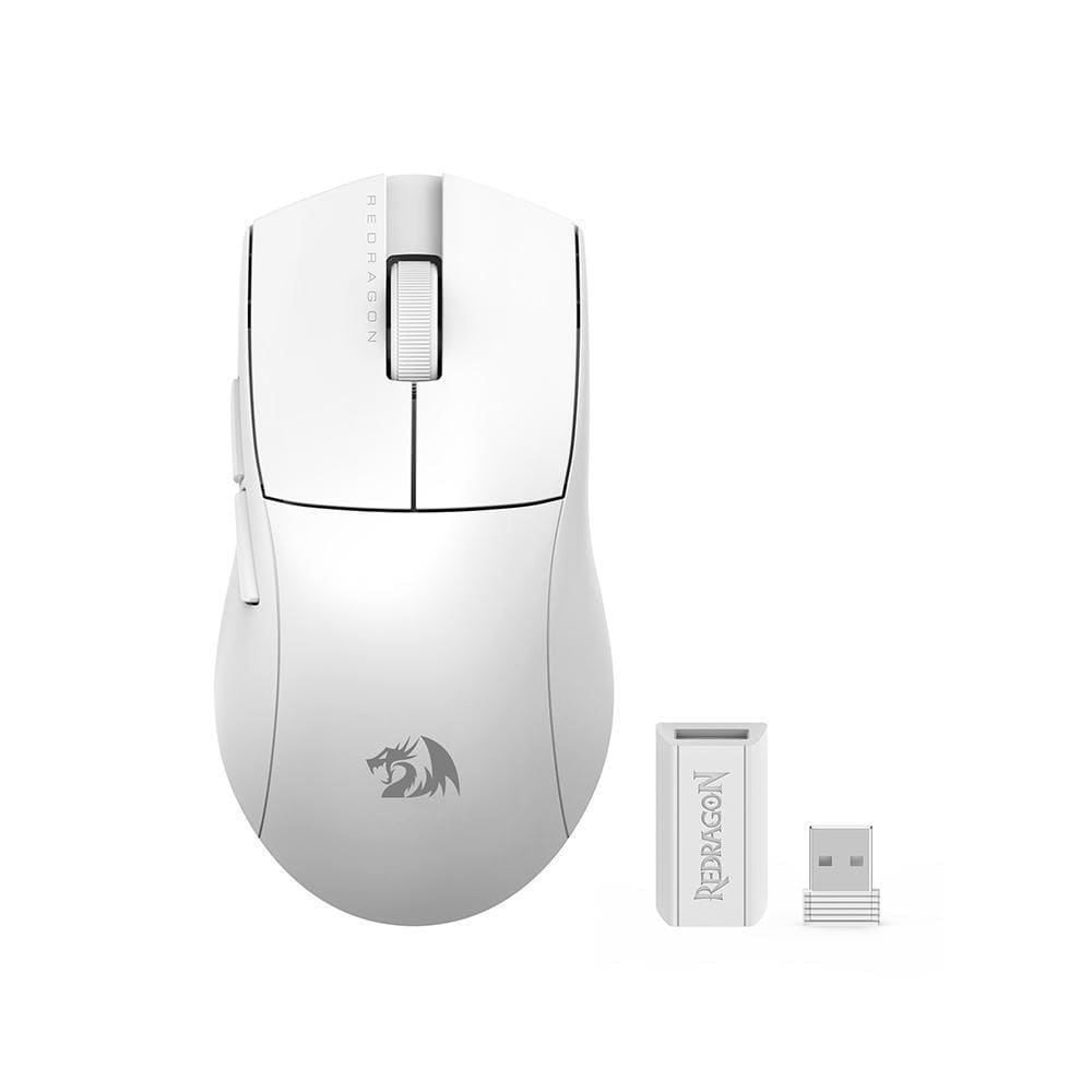 Mouse Gamer Redragon King Pro Sem Fio Branco M916W-Pro-1K