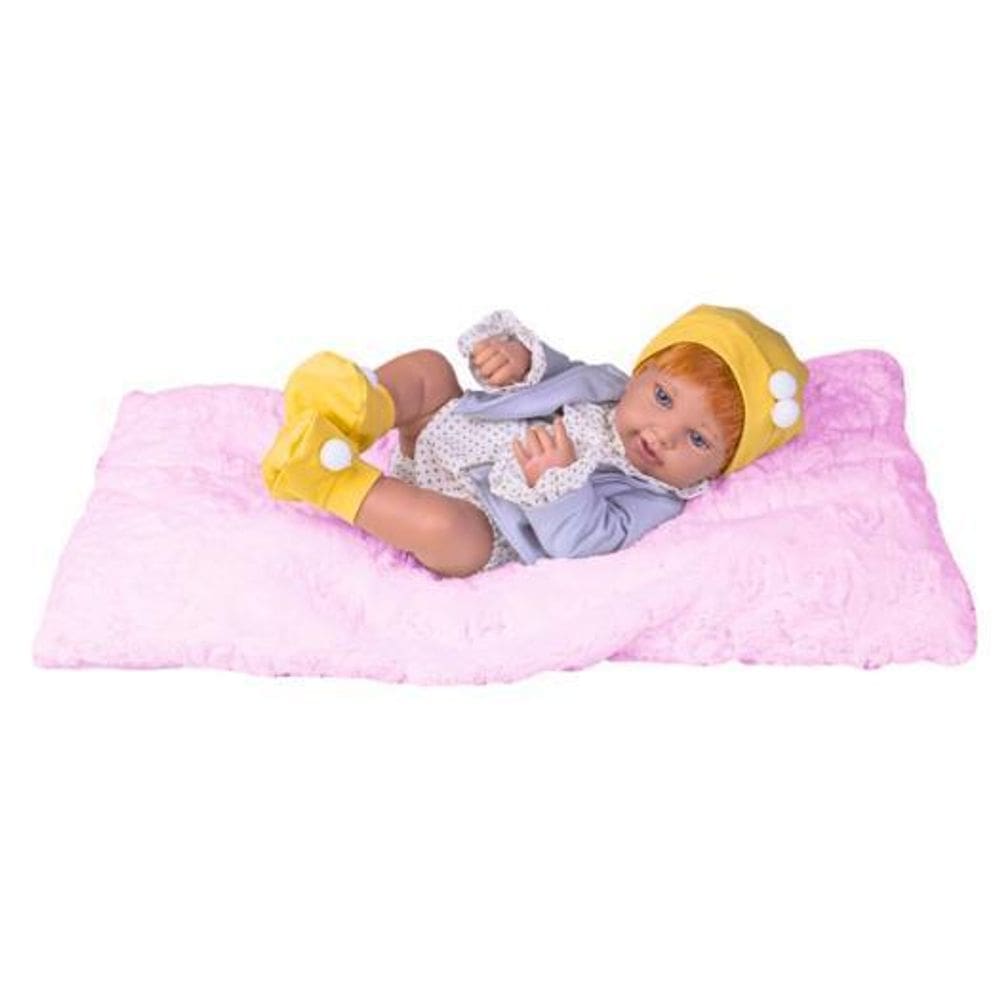 Boneca Bebê Reborn Anny Doll Ruiva Menina Brinquedo 42Cm