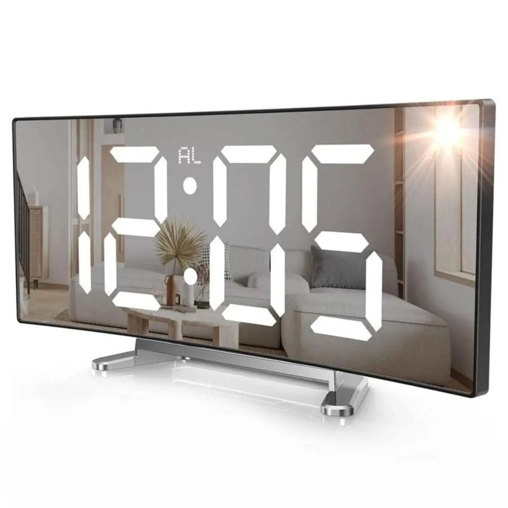 Alarme Digital Mesa Led Temperatura E Cores Cabeceira