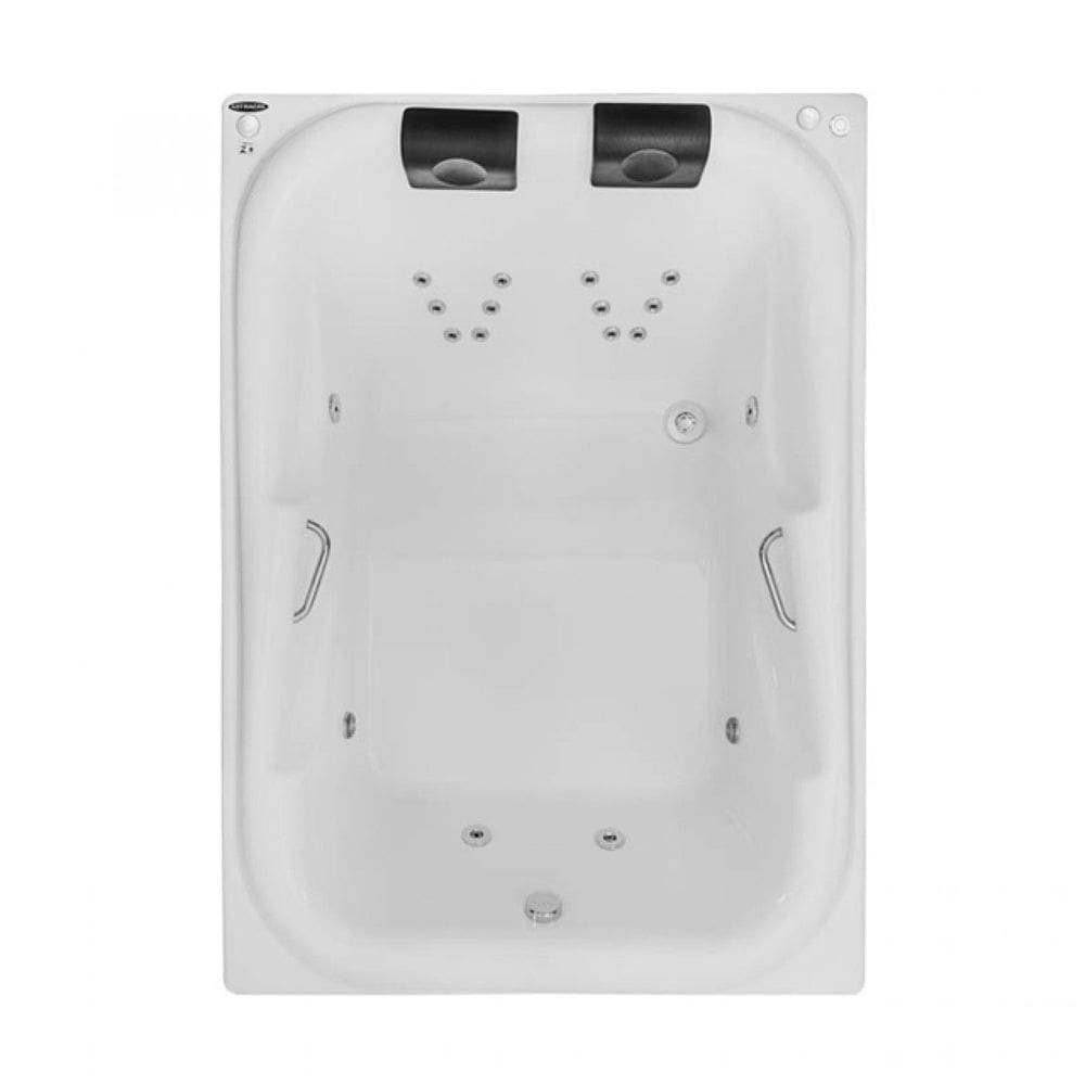 Banheira Hidromassagem Astra Double Tahiti Luxo 180cmx130cmx63cm - 04 Jatos Acrílico P5 Com Aquecedor 110V