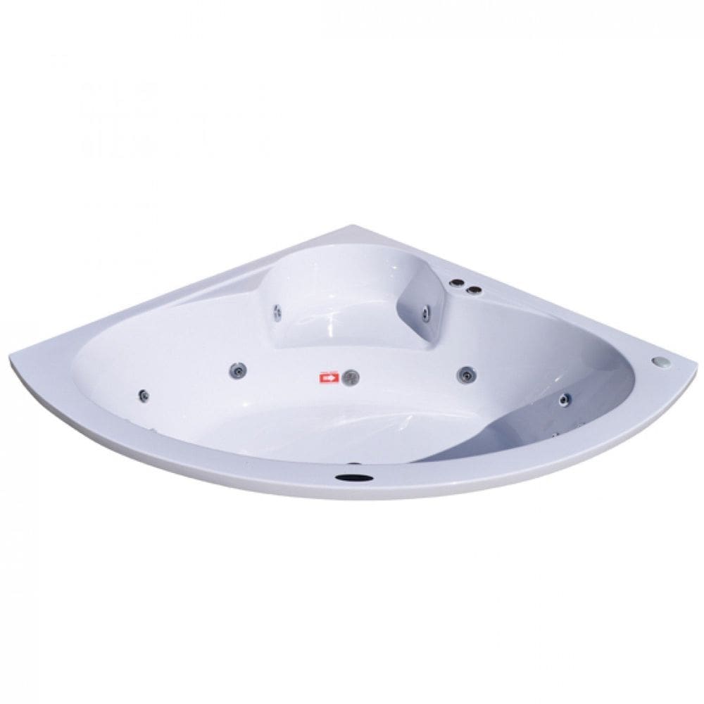 Banheira Hidromassagem Astra Copacabana Luxo 143cmx189cmx43cm - 04 Jatos Acrílico P2 Sem Aquecedor 220V