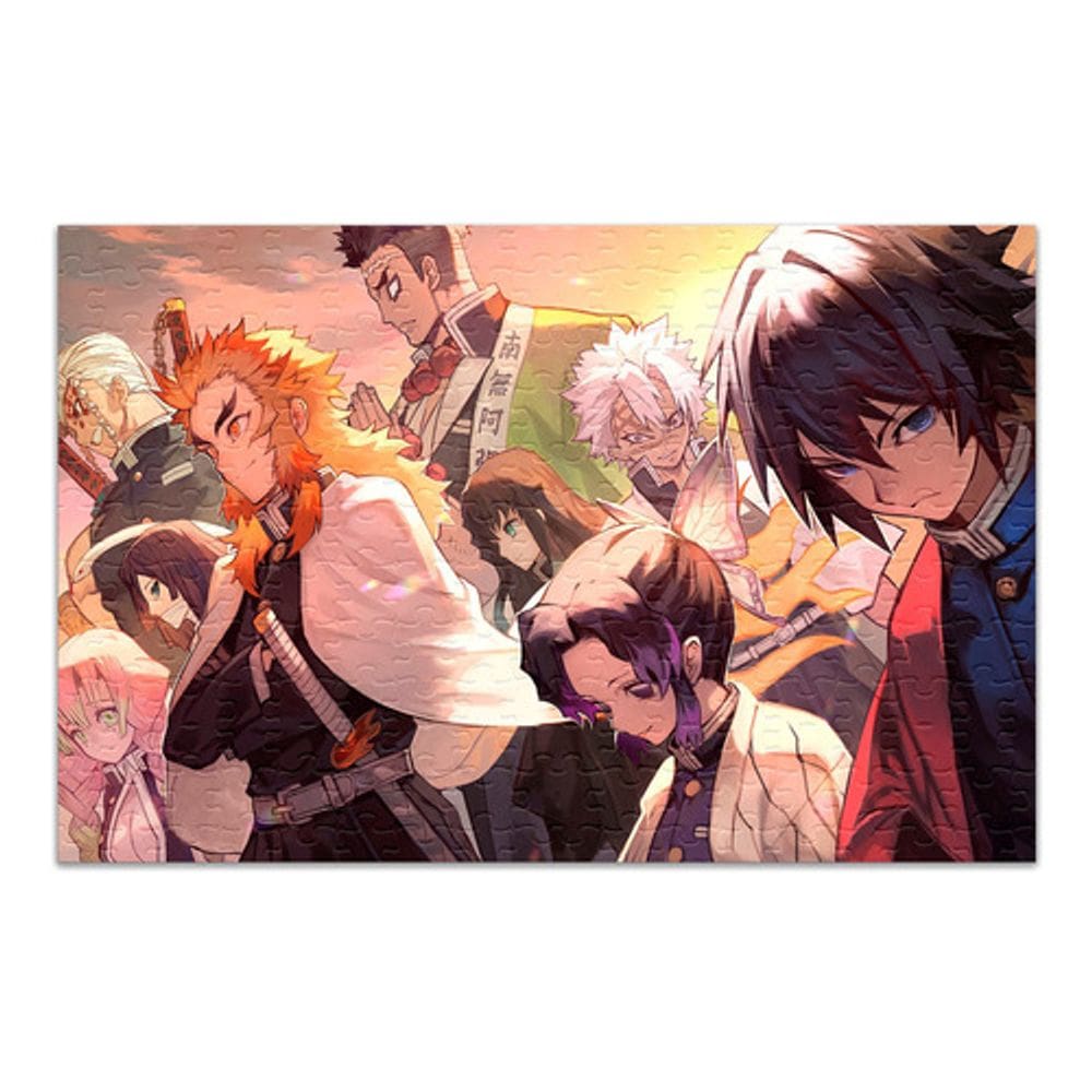 Quebra-cabeça Personalizado Demon Slayer Hashiras 48 Peças