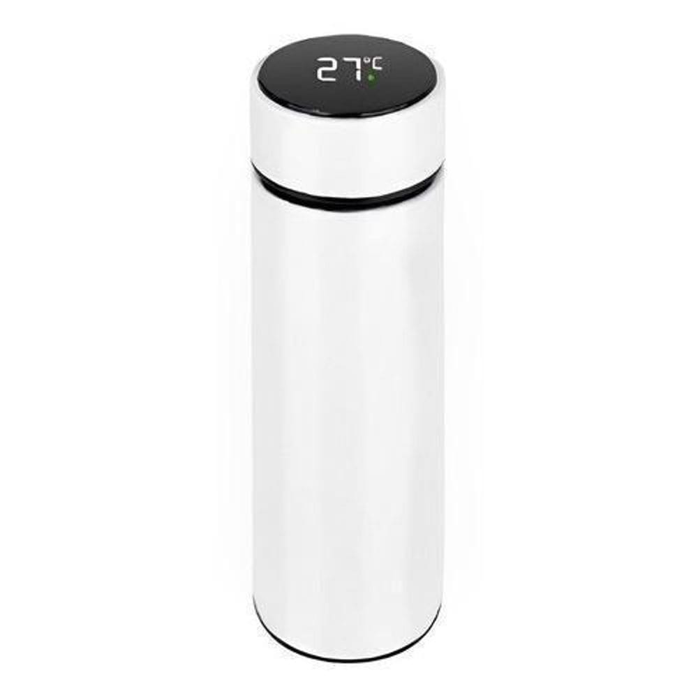 Garrafa Térmica Aço Inox Sensor Display Digital Cor Branco