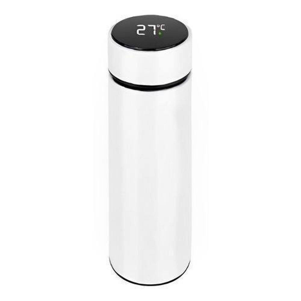 Garrafa Térmica Aço Inox Sensor Display Digital Cor Branco