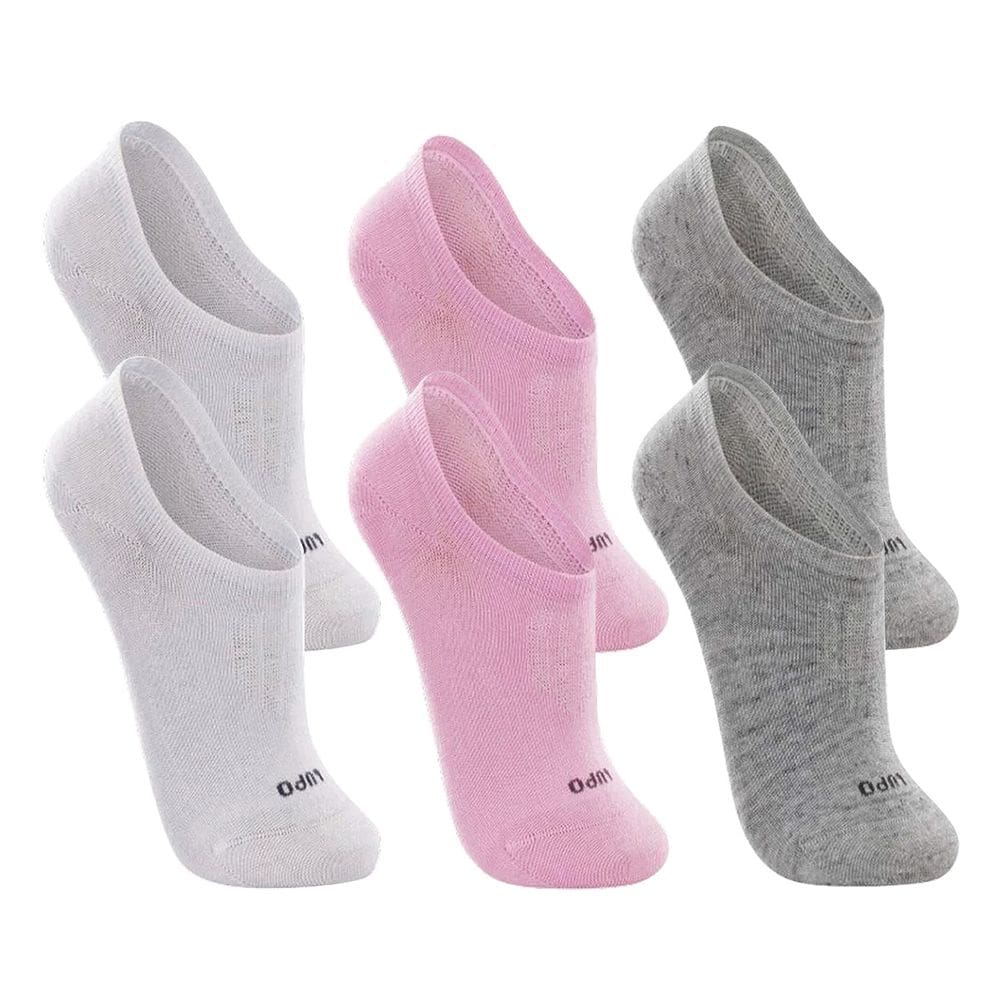 Kit 6 Pares Meia Lupo Feminina Invisível Branco Cinza Rosa