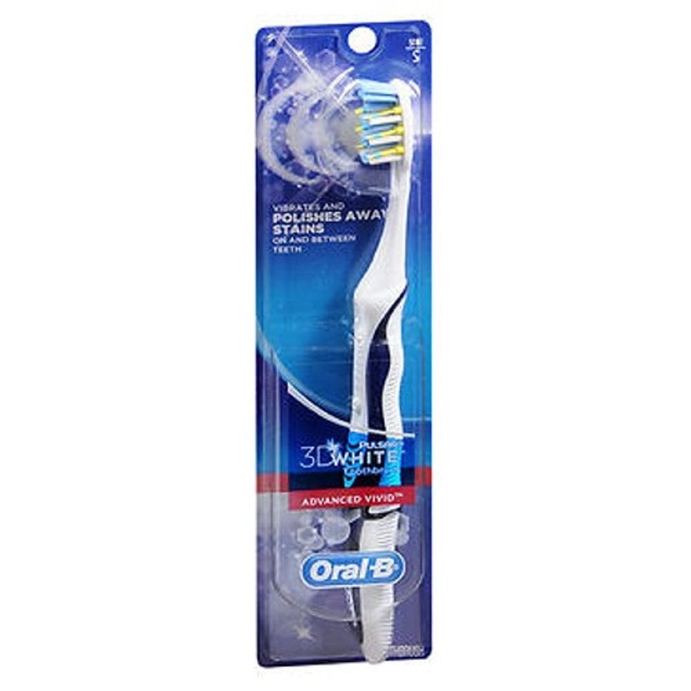 Escova de dentes vívida avançada Oral-B Pulsar 3D White 35 Macia cada da Oral-B (pacote com 6)