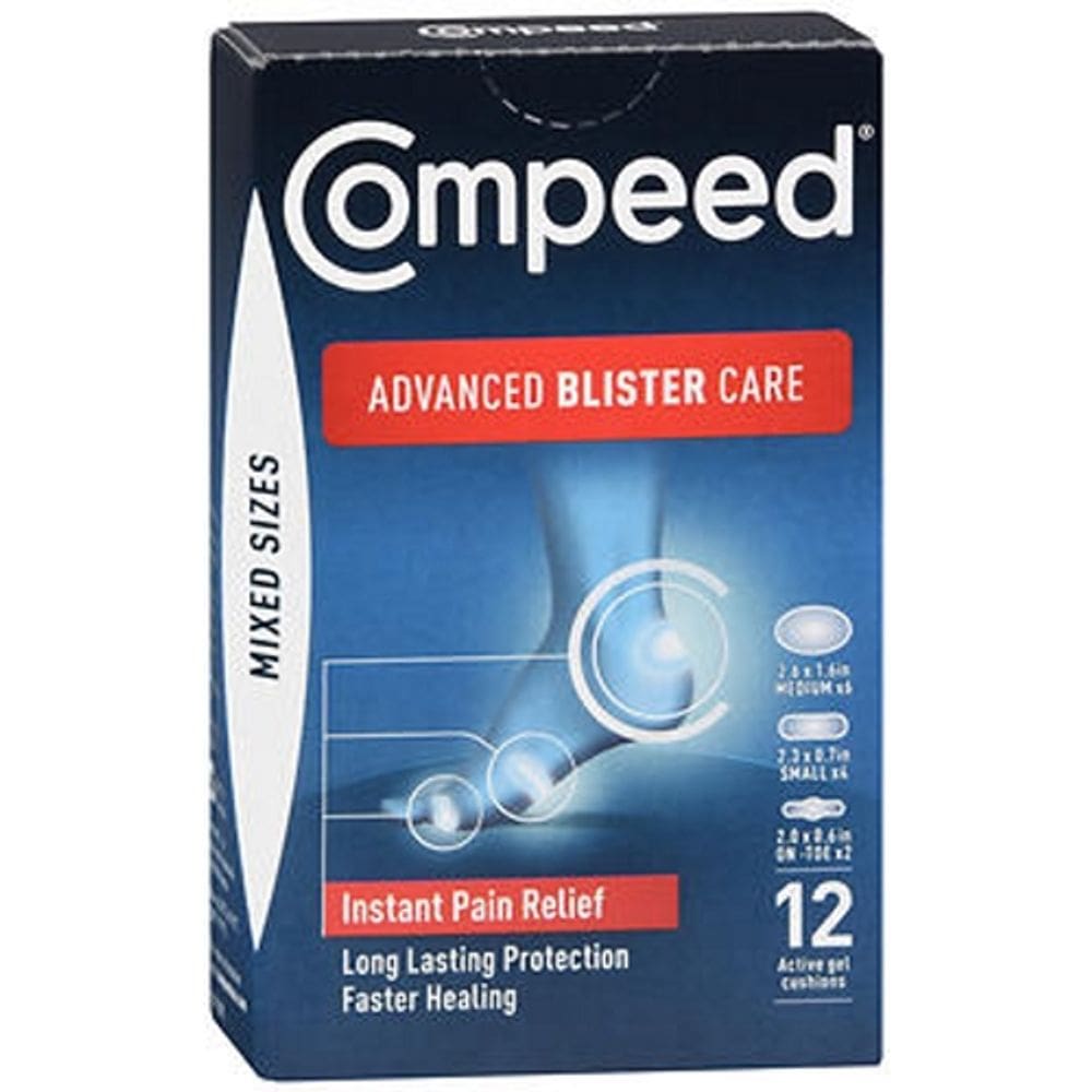 Almofadas de gel Compeed Advanced Blister Care tamanhos mistos 12 cada da Compeed (pacote com 6)