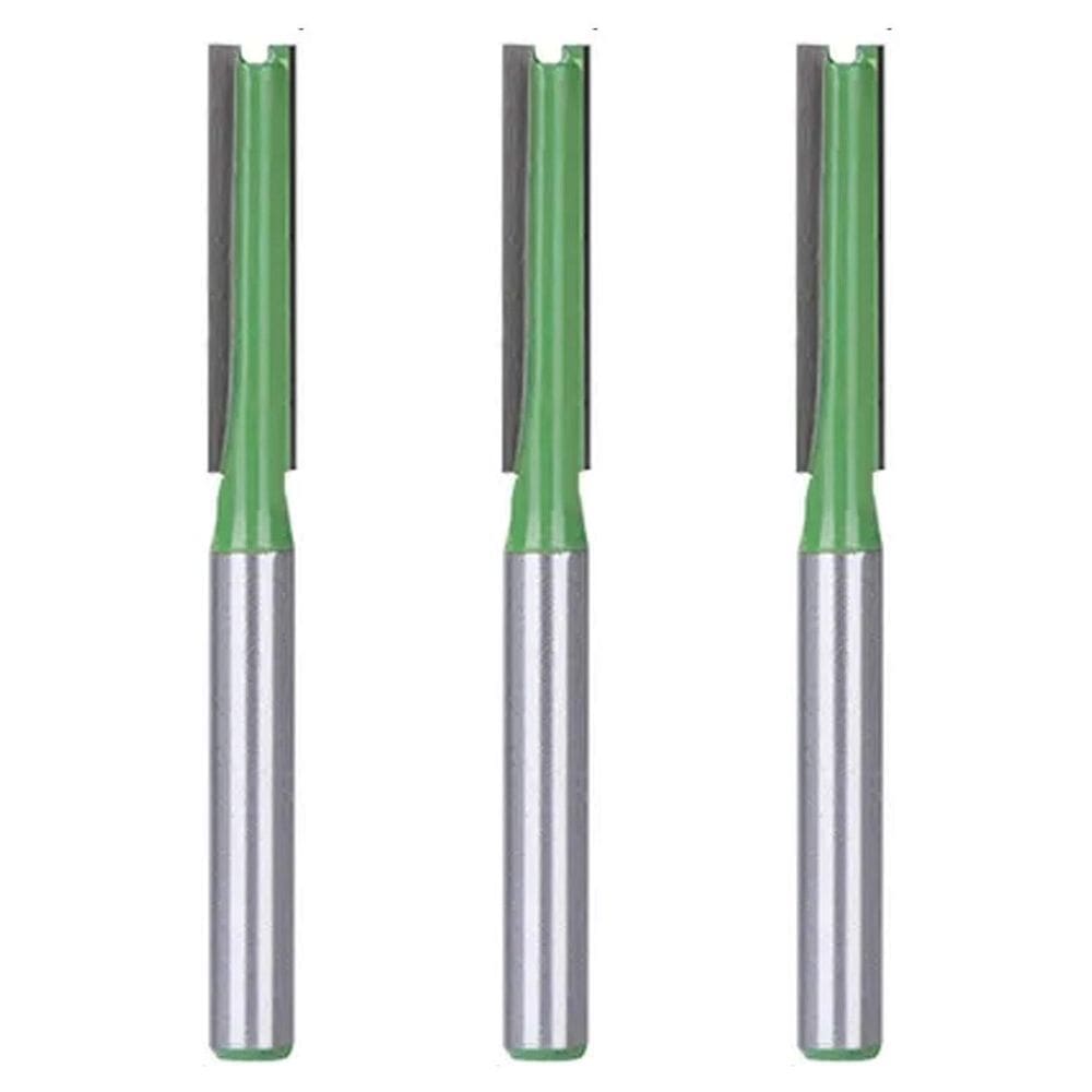Kit 3 Fresa Reta Paralela 6Mm De Tupia Haste 6Mm Metal Duro