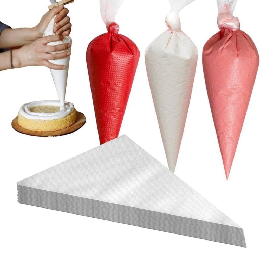 Saco/Manga De Confeitar Descartável Media 36Cm 100 Unidades
