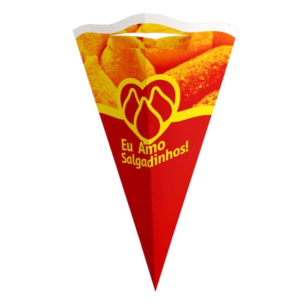 SALGADINHO Cone P 100g - 200 unidades