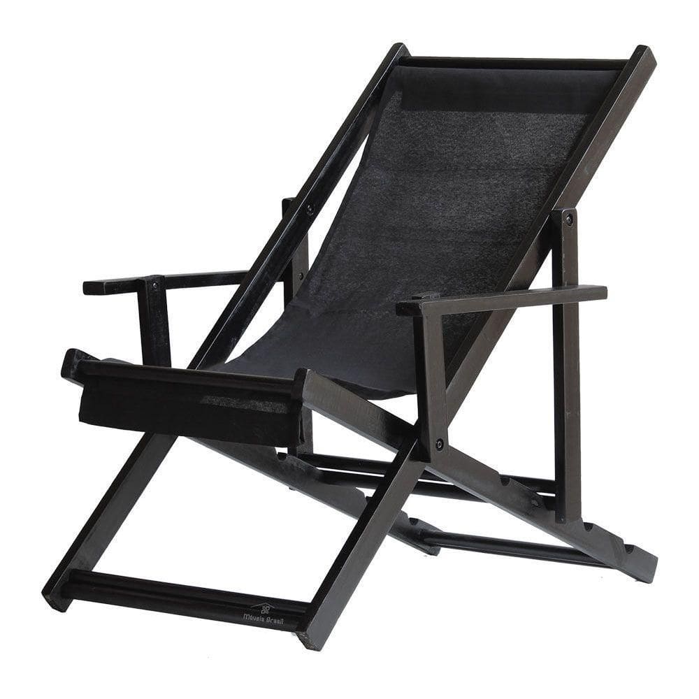 Espreguiçadeira Preguiçosa Dobrável Black Cb-preto