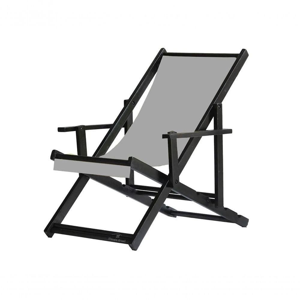 Espreguiçadeira Preguiçosa Dobrável Black Cb-cinza