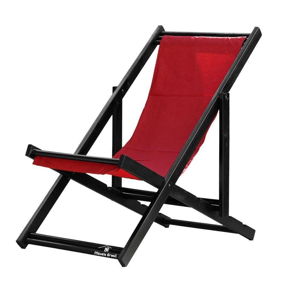 Espreguiçadeira Preguiçosa Dobrável Black Sb-vermelho