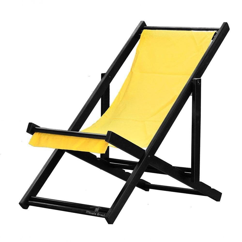 Espreguiçadeira Preguiçosa Dobrável Black Sb-amarelo
