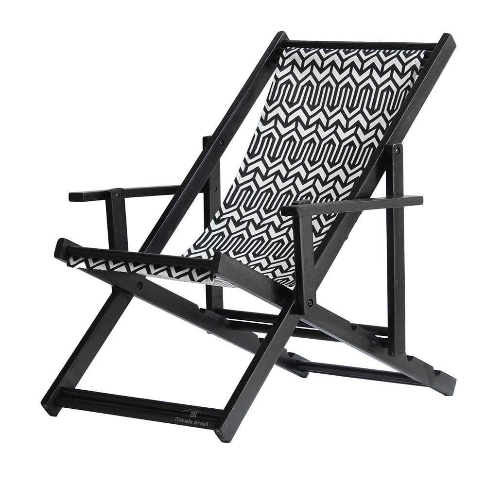 Espreguiçadeira Preguiçosa Dobrável Black Cb-retro