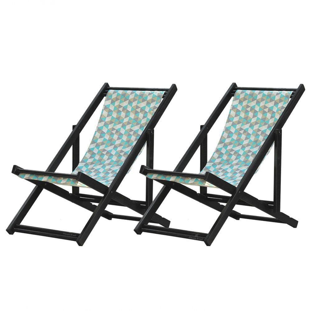 Kit 2 Espreguiçadeiras Dobrável Black Sb-triang Azul
