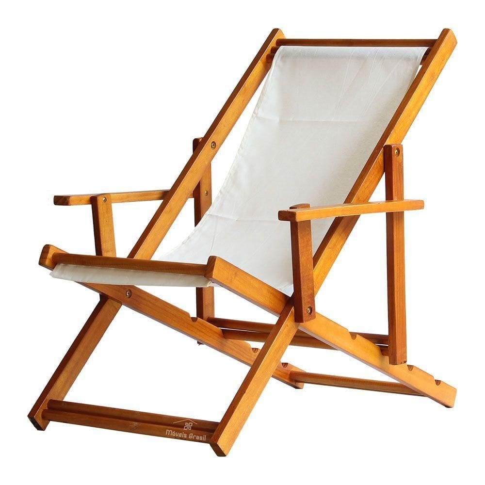 Espreguiçadeira Preguiçosa Dobrável Mel Cb-branco