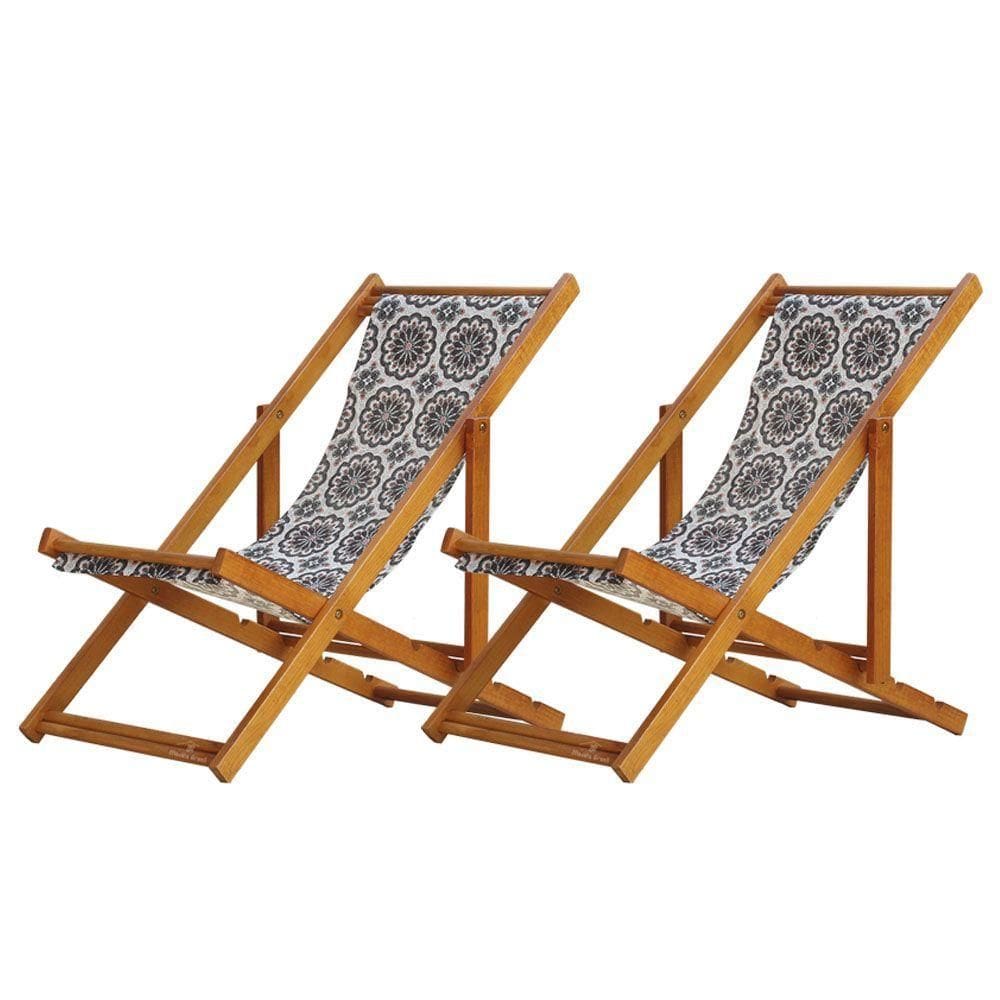 Kit 2 Espreguiçadeira Preguiçosa Dobrável Mel Sb-mandala