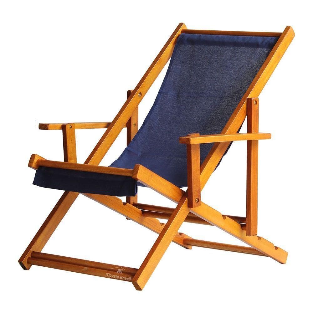 Espreguiçadeira Preguiçosa Dobrável Mel Cb-azul Marinho