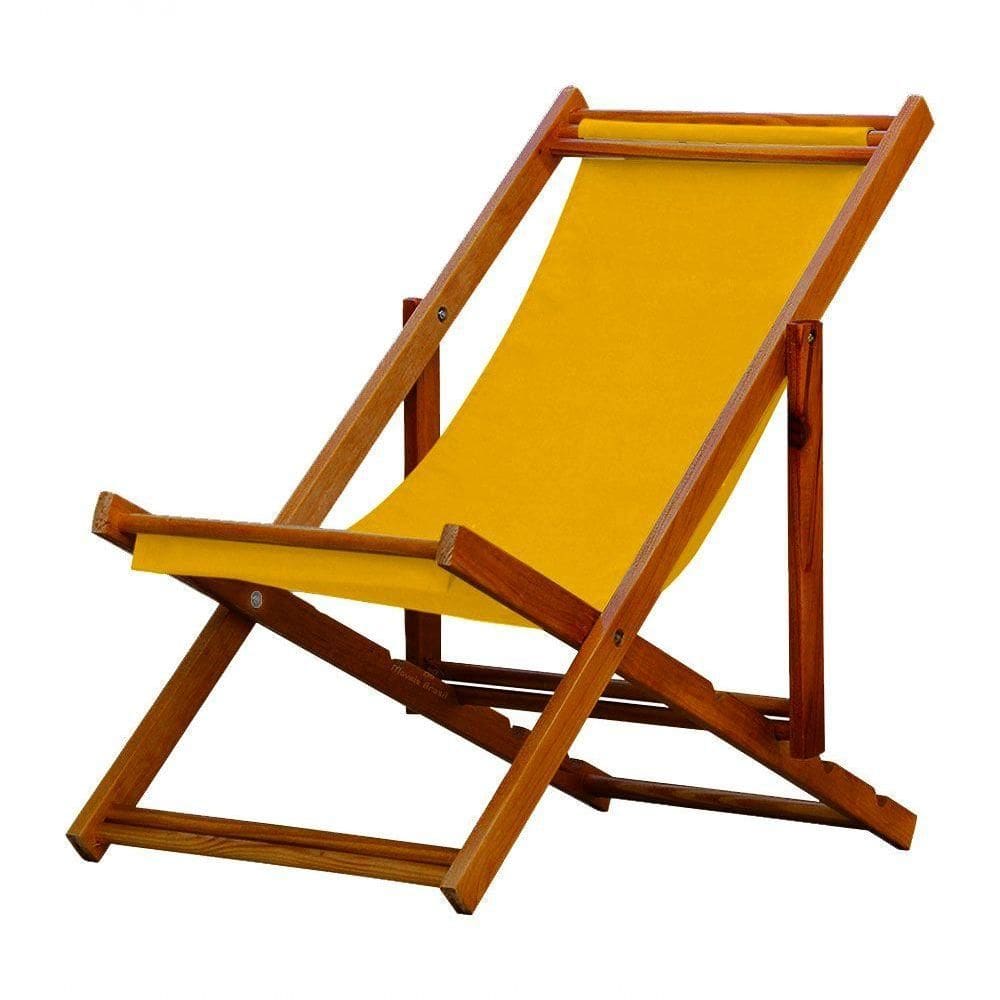 Espreguiçadeira Preguiçosa Dobrável Mel Sb-amarelo