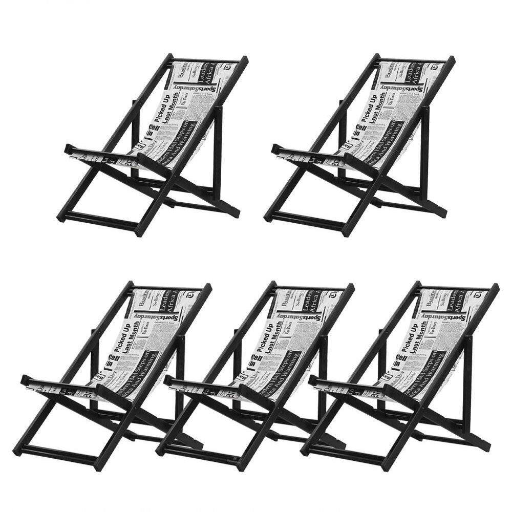 Kit 5 Espreguiçadeiras Dobrável Black Sb-jornal