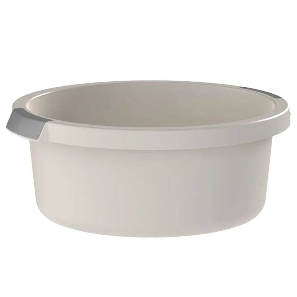 Bacia Flow 5L Bege Ou com Pega Ergonômica e Gradação de Litros Lavanderia Limpeza