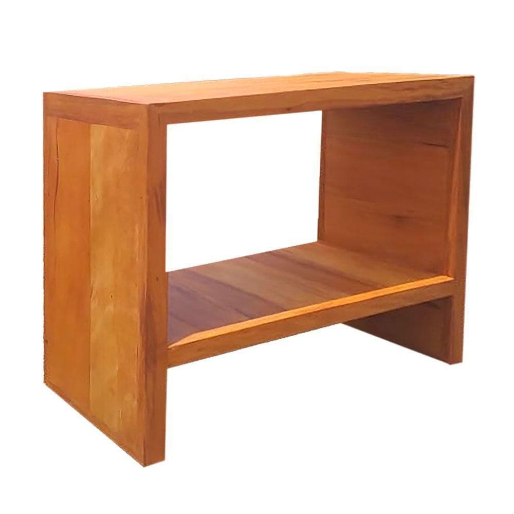 Aparador Paris 1,2m 2 Prateleiras Madeira Maciça