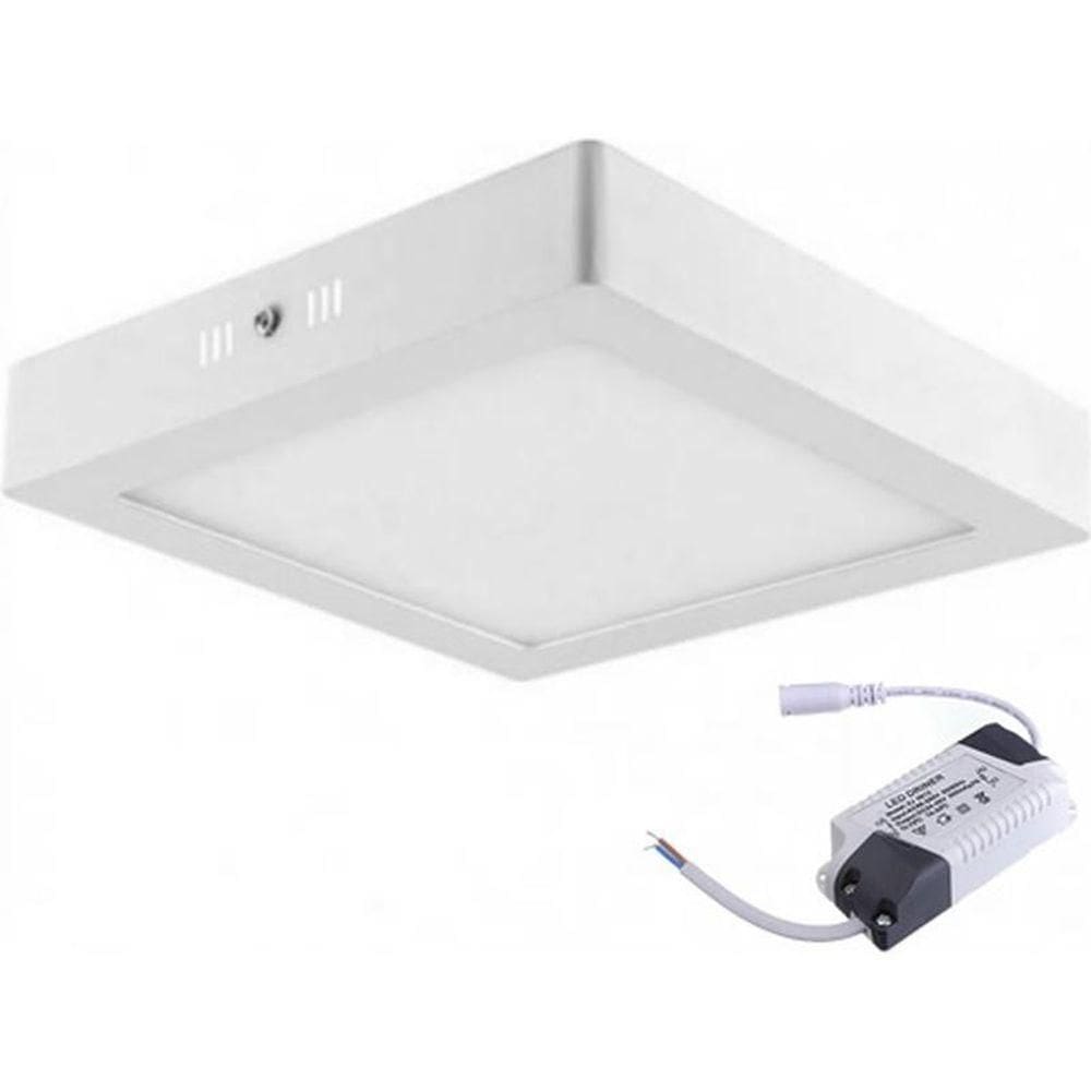 Painel Led 17 Sobrepor Quadrado 12w 6500k 100-240v Taschibra