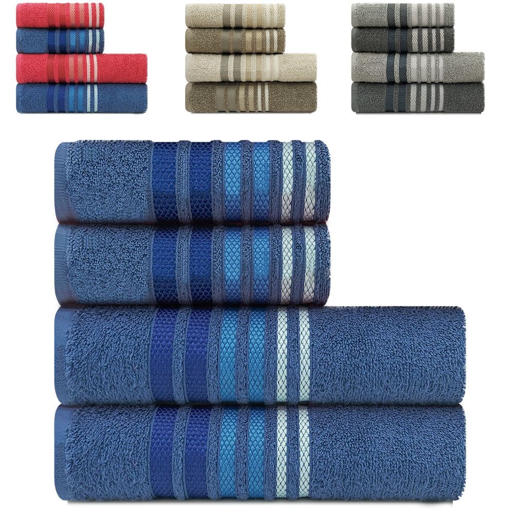 Jogo de Toalhas 4 Peças Banho + Rosto Algodão Dynamo Camesa - Emcompre